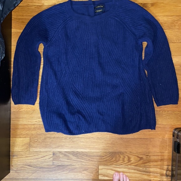 MASSIMO DUTTI BUTTON BACK COTTON CASHMERE SWEATER - Picture 5 of 10